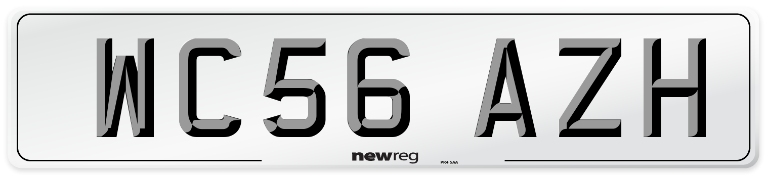 WC56 AZH Number Plate from New Reg